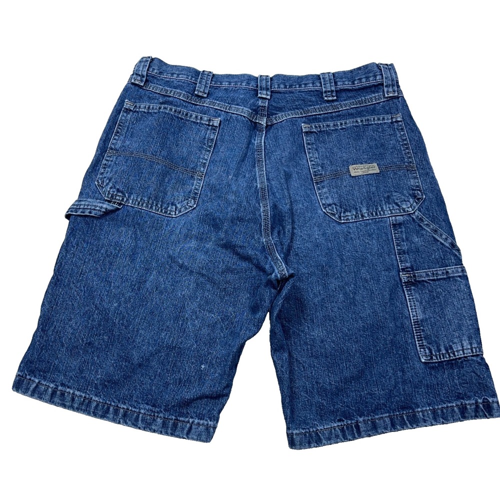 Vintage Y2K Wrangler Shorts Men 34 Carpenter Baggy Jorts Work Wear Med Wash A09